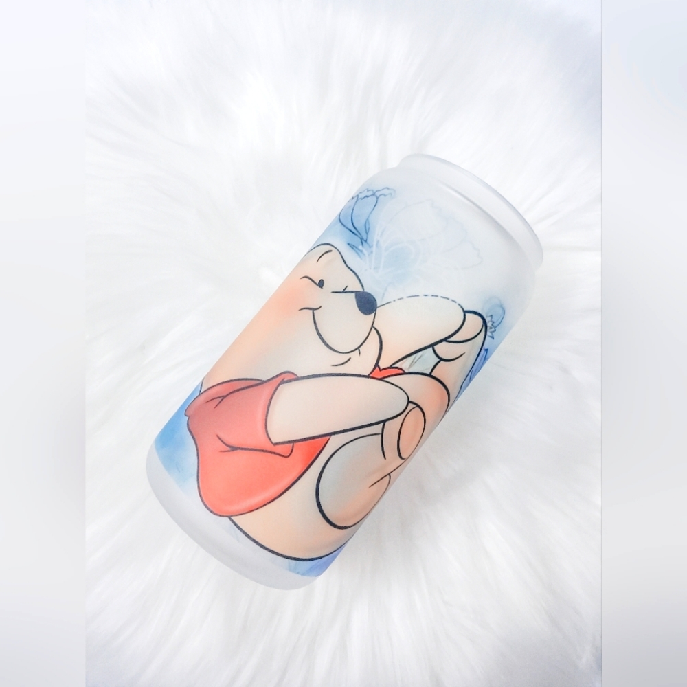 Cute Bear Glass Can Cup